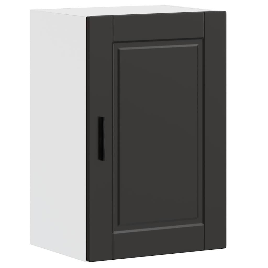 Kitchen Wall Cabinet "Porto" Black Engineered Wood