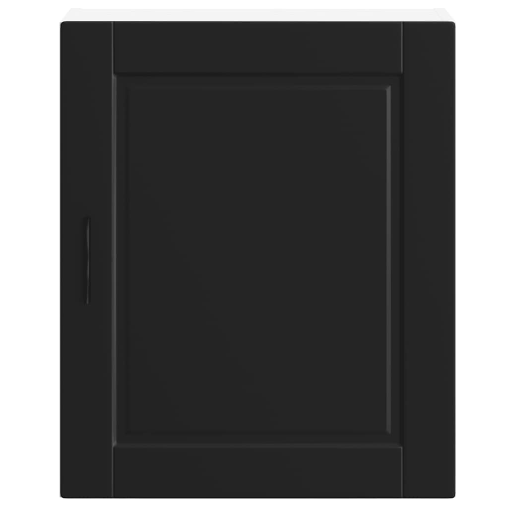 Kitchen Wall Cabinet "Porto" Black Engineered Wood