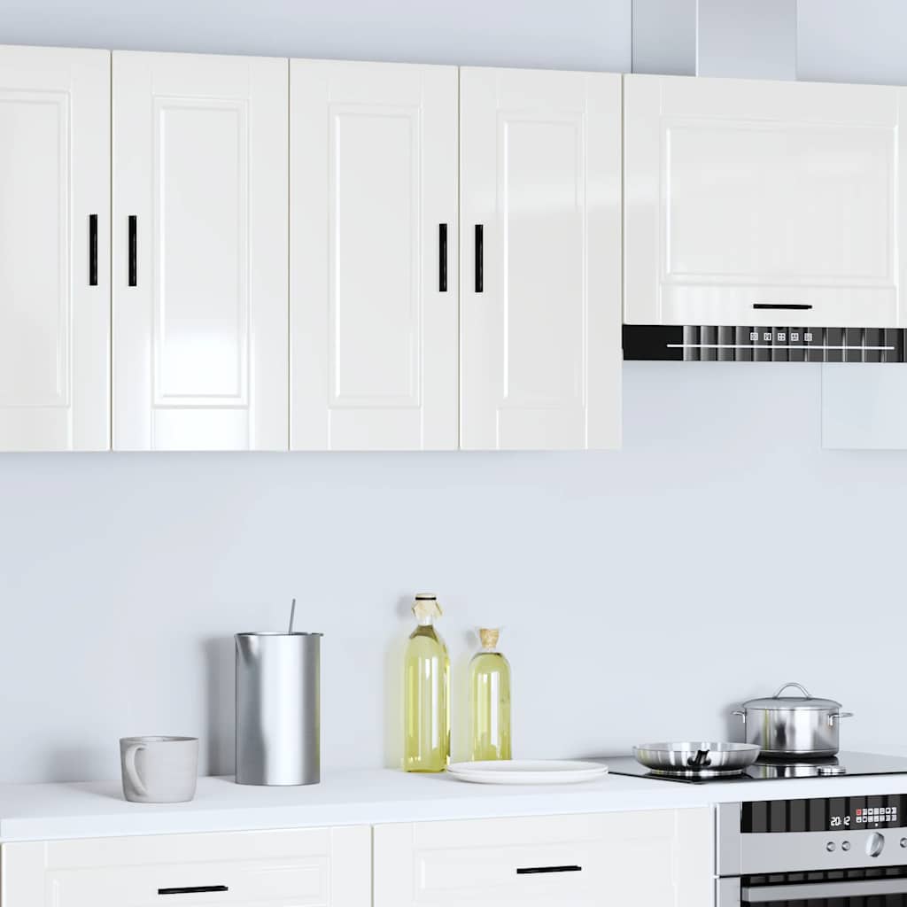 Kitchen Wall Cabinet "Porto" High Gloss White Engineered Wood