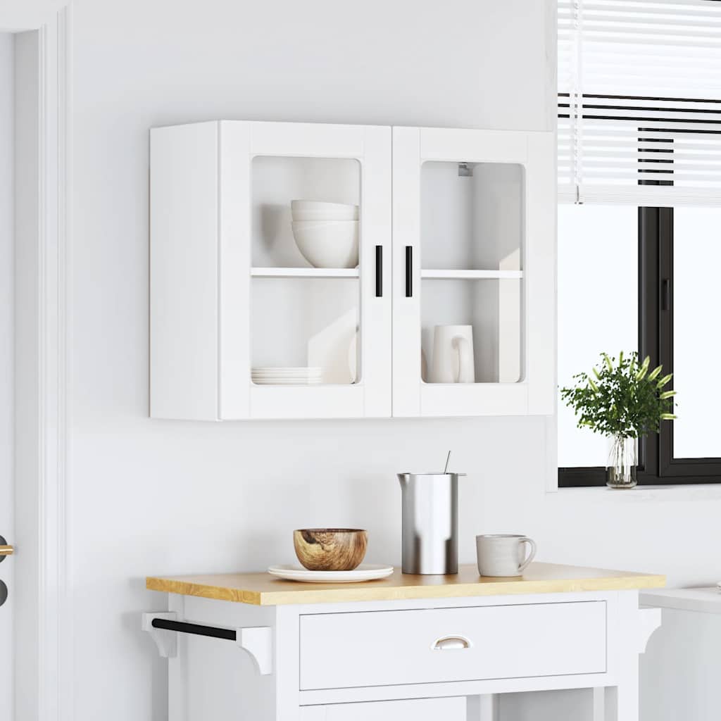 Kitchen Wall Cabinet with Glass Door "Porto" White