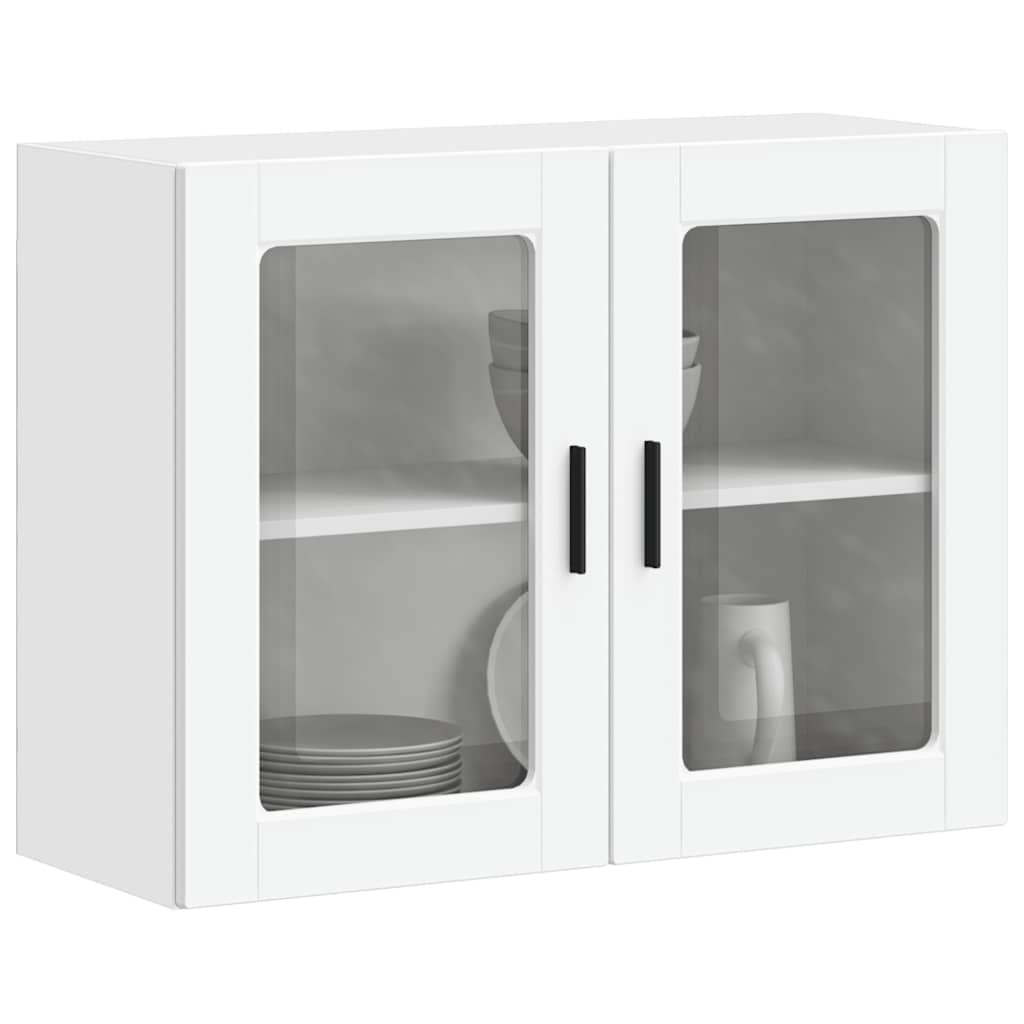 Kitchen Wall Cabinet with Glass Door "Porto" White
