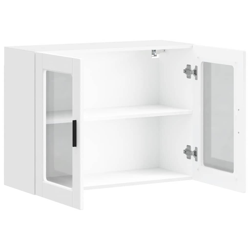 Kitchen Wall Cabinet with Glass Door "Porto" White