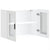 Kitchen Wall Cabinet with Glass Door "Porto" White