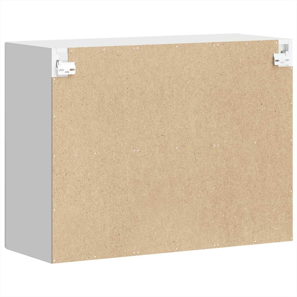 Kitchen Wall Cabinet with Glass Door "Porto" High Gloss White