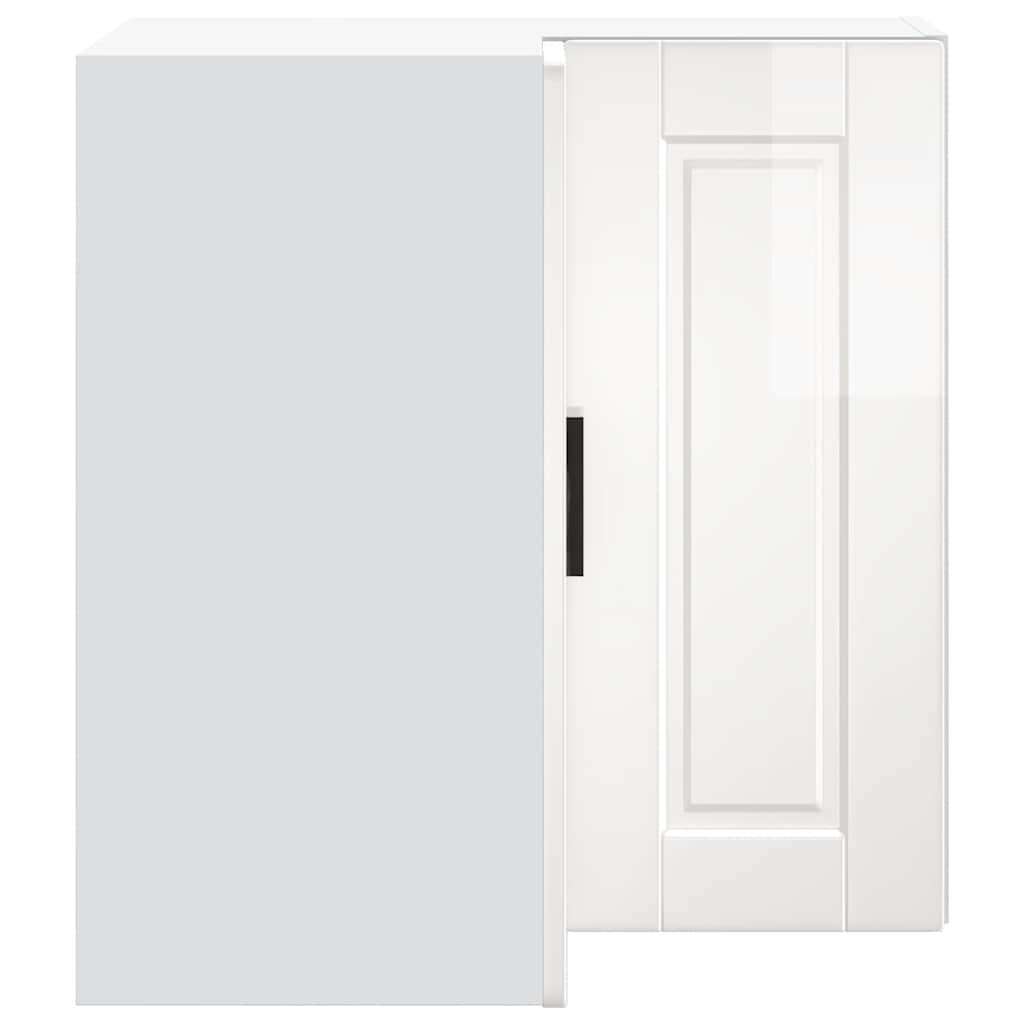 Kitchen Wall Corner Cabinet "Porto" High Gloss White Engineered Wood