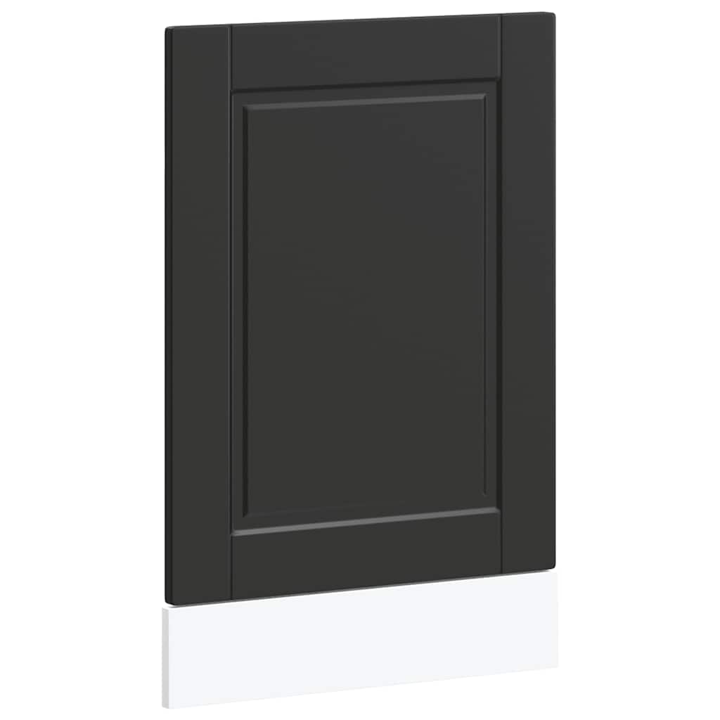 Dishwasher Panel "Porto" Black 45x1,5x67 cm Engineered Wood
