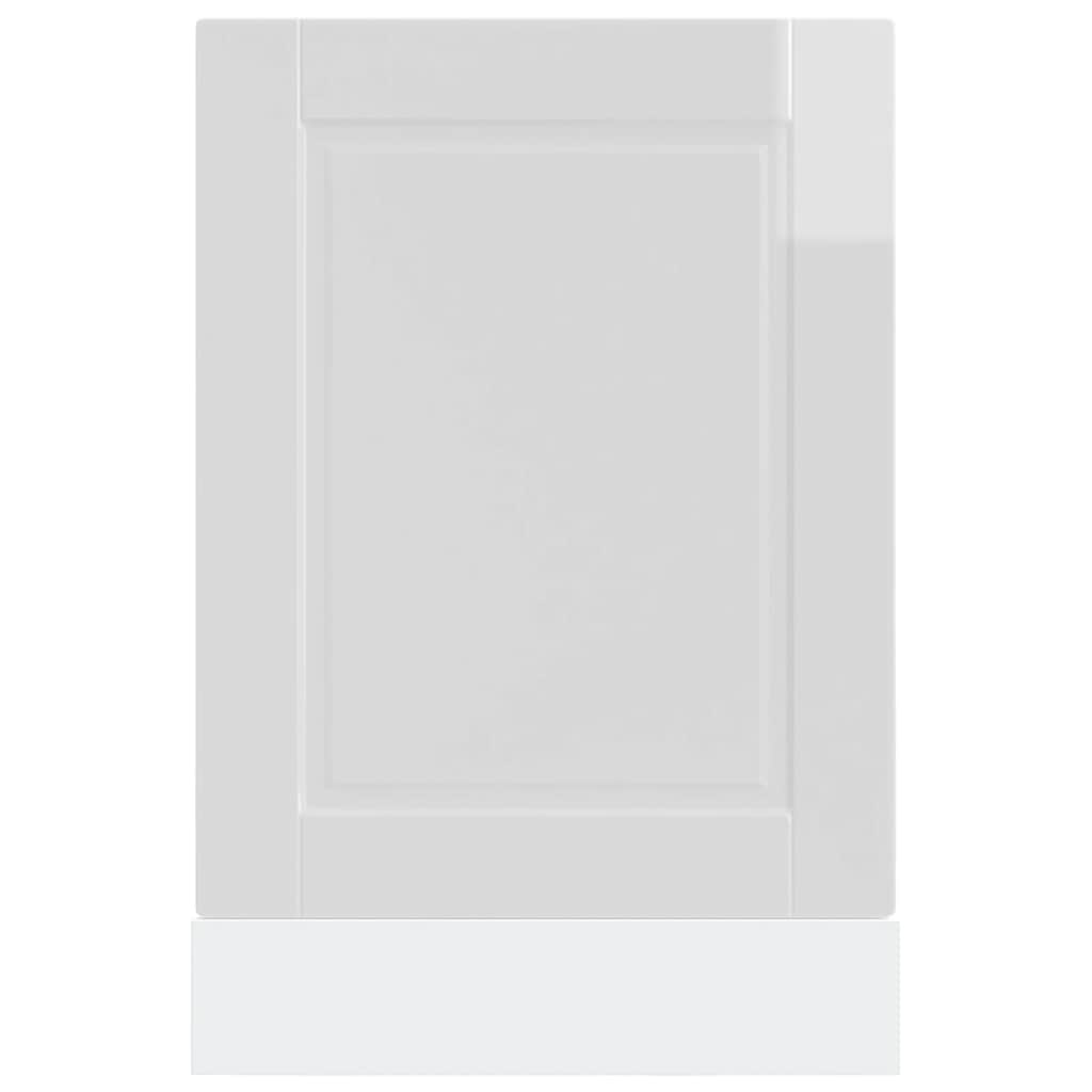 Dishwasher Panel "Porto" High Gloss White 45x1,5x67 cm Engineered Wood