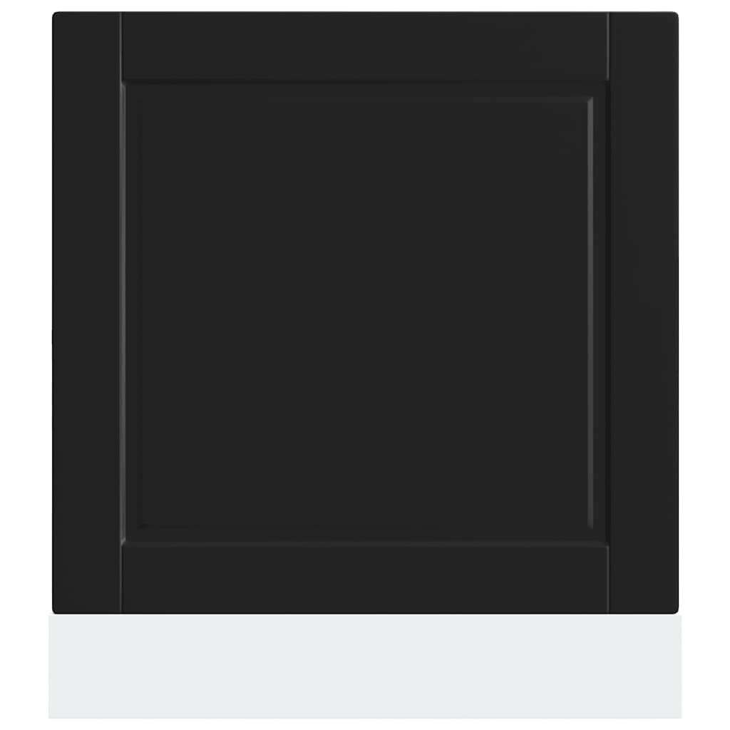 Dishwasher Panel "Porto" Black 60x1,5x67 cm Engineered Wood