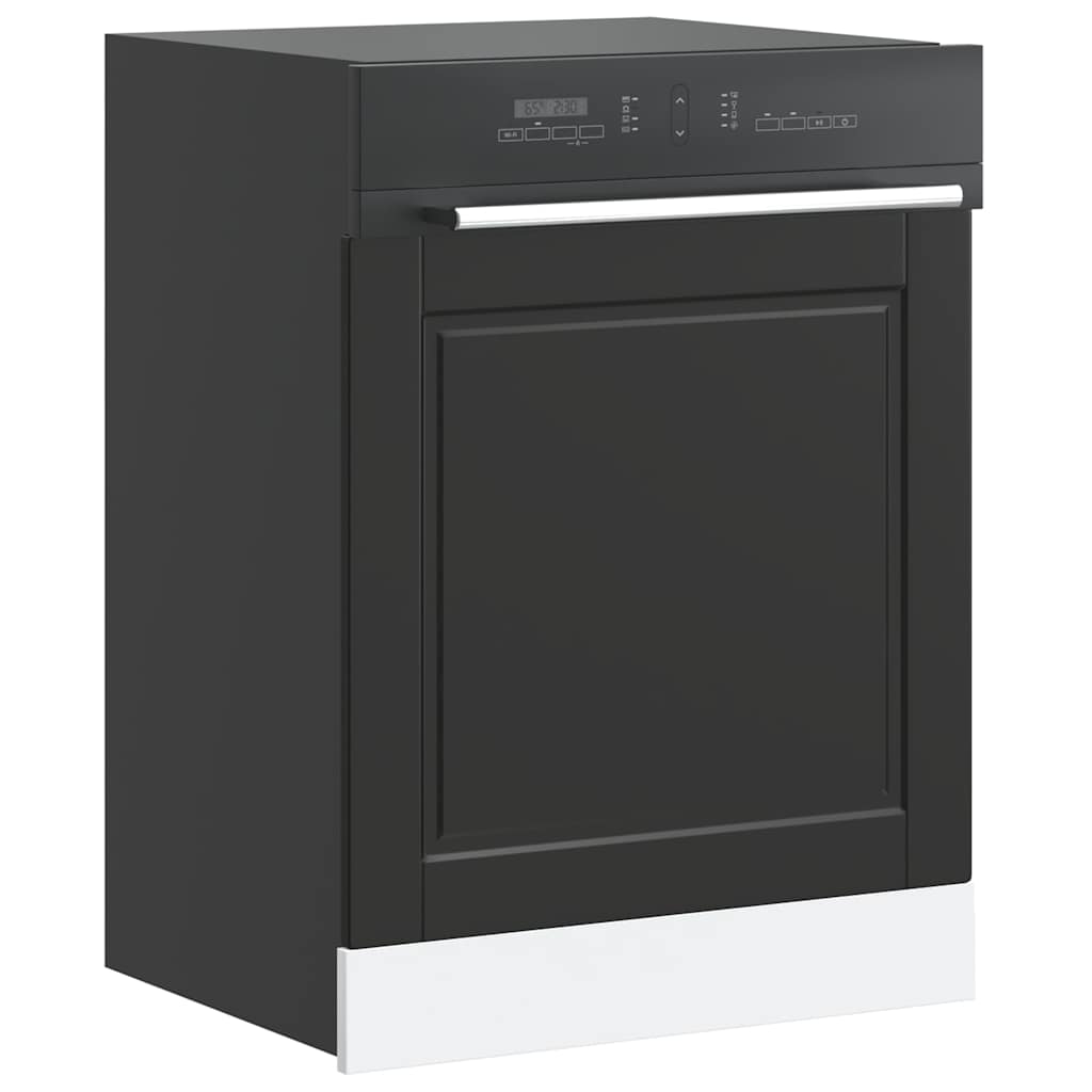 Dishwasher Panel &quot;Porto&quot; Black 60x1,5x67 cm Engineered Wood