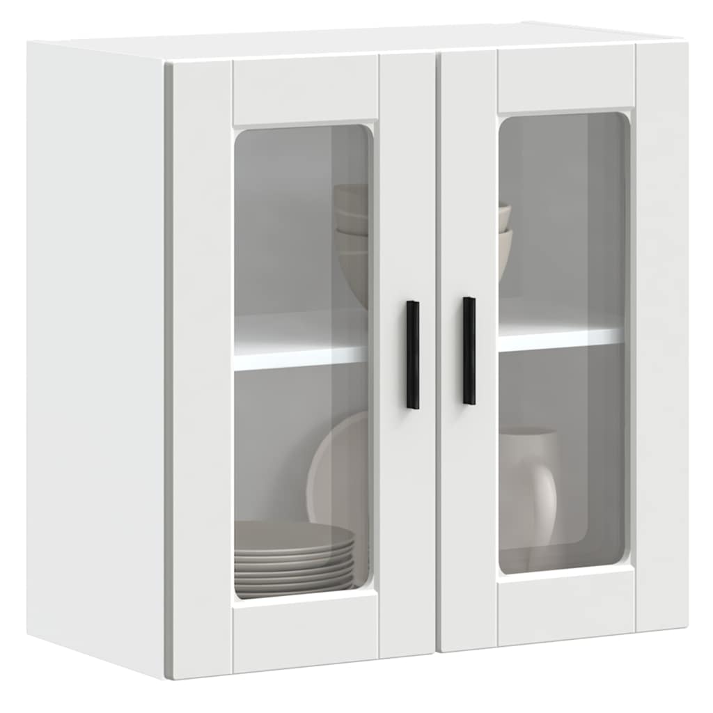 Kitchen Wall Cabinet with Glass Door "Porto" White