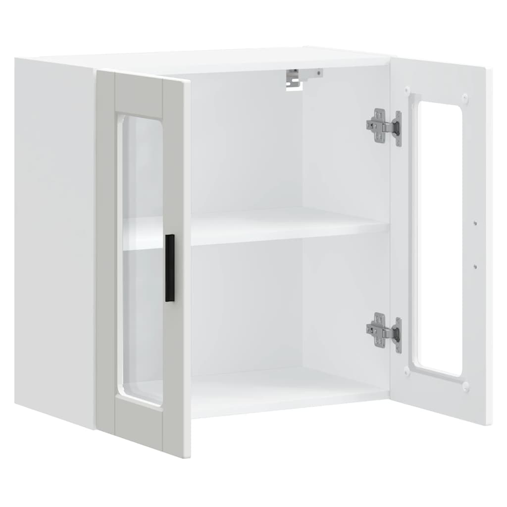 Kitchen Wall Cabinet with Glass Door "Porto" White