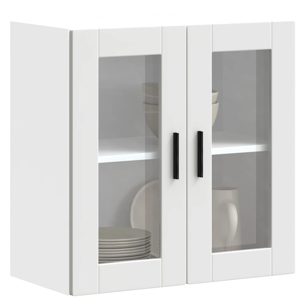 Kitchen Wall Cabinet with Glass Door &quot;Porto&quot; White