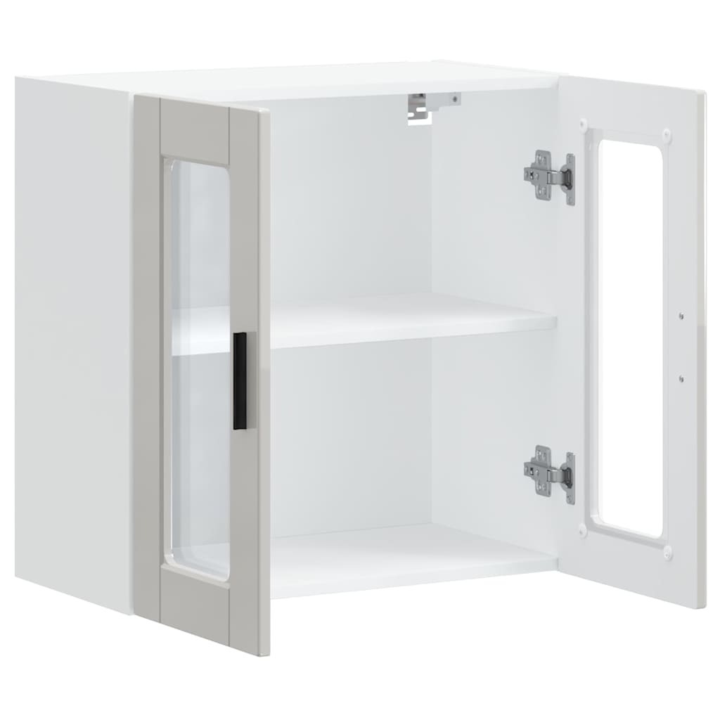 Kitchen Wall Cabinet with Glass Door "Porto" High Gloss White