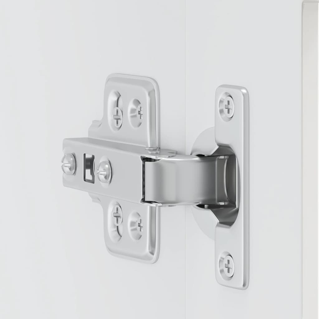 Kitchen Wall Cabinet with Glass Door "Porto" High Gloss White