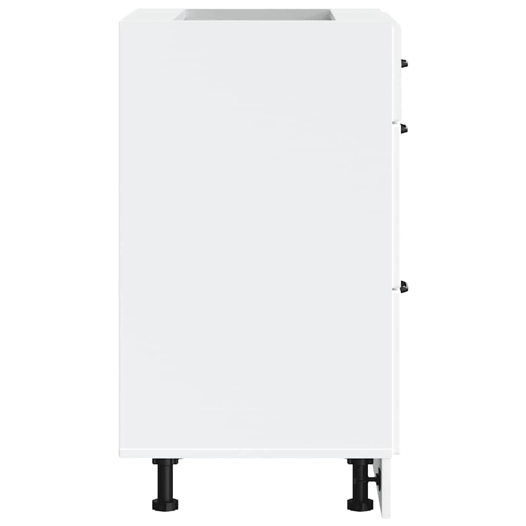 Kitchen Base Cabinet Kalmar White Engineered Wood