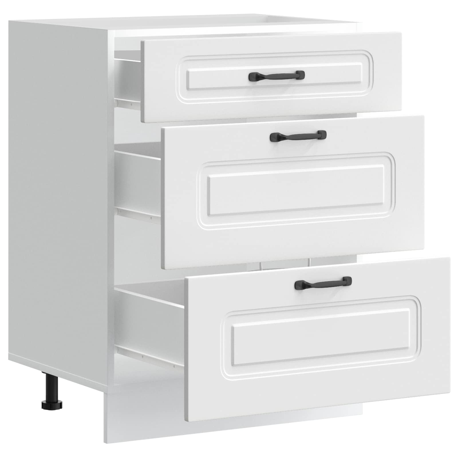 Kitchen Base Cabinet Kalmar White Engineered Wood