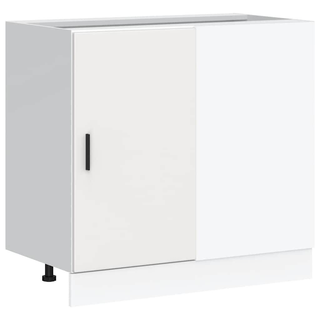 Kitchen Base Cabinet "Lyon" White Engineered Wood