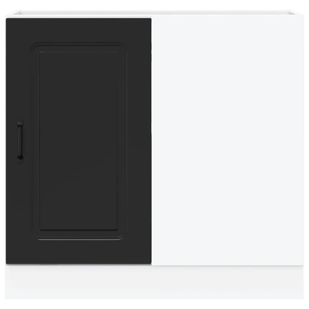 Kitchen Base Cabinet "Kalmar" Black Engineered Wood
