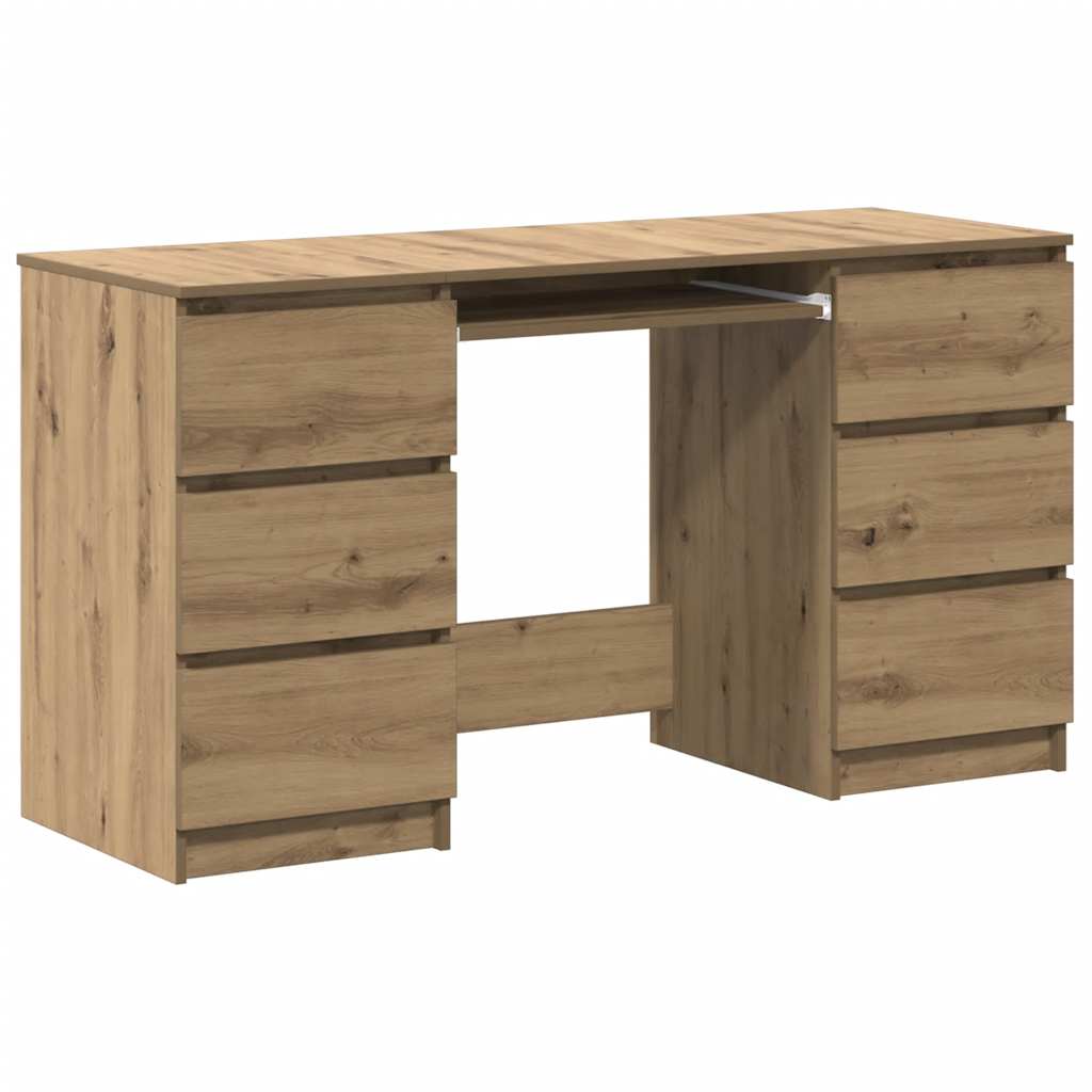 Writing Desk Artisan Oak 140x50x77 cm Engineered Wood