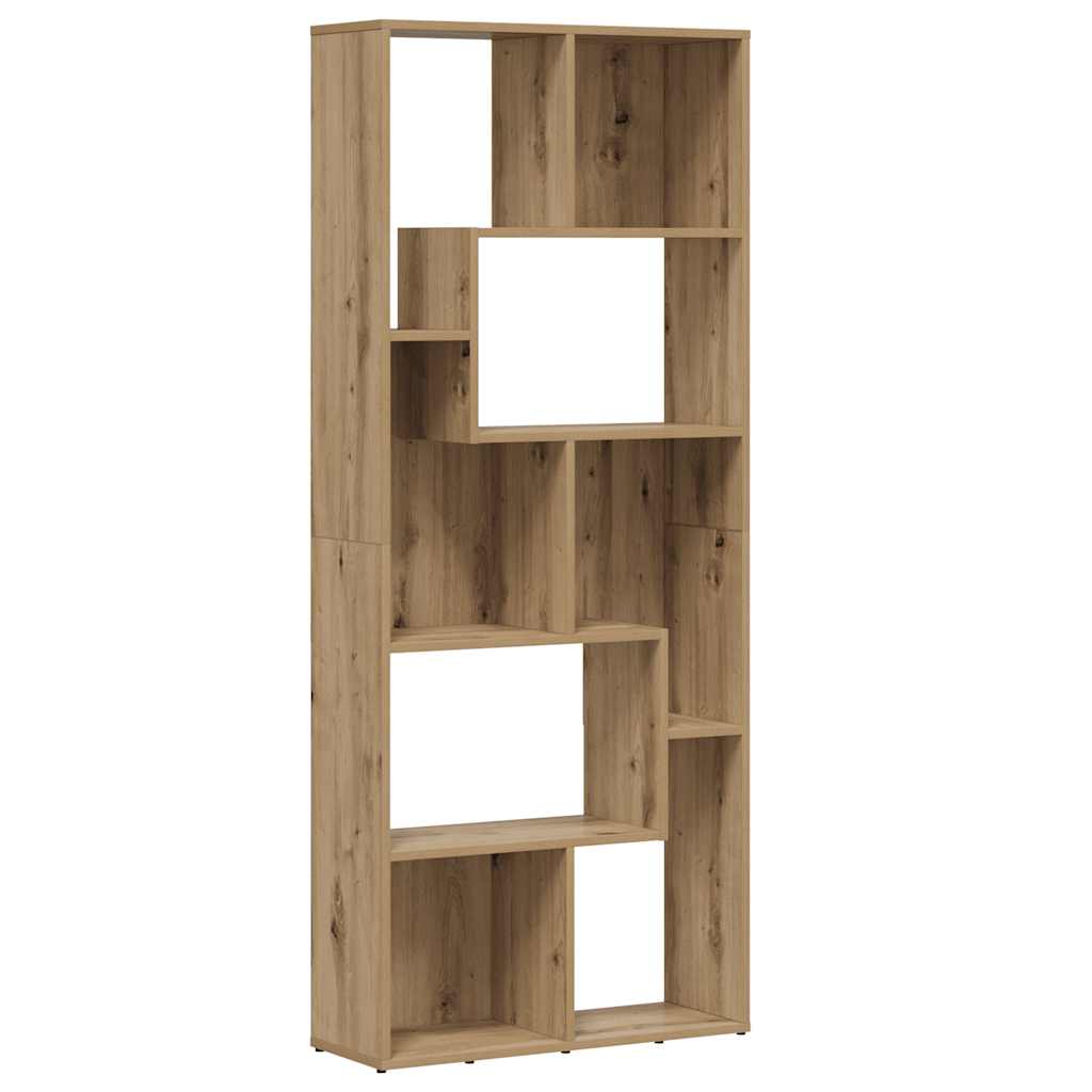 Bookcase Artisan Oak 67x24x161 cm Engineered Wood