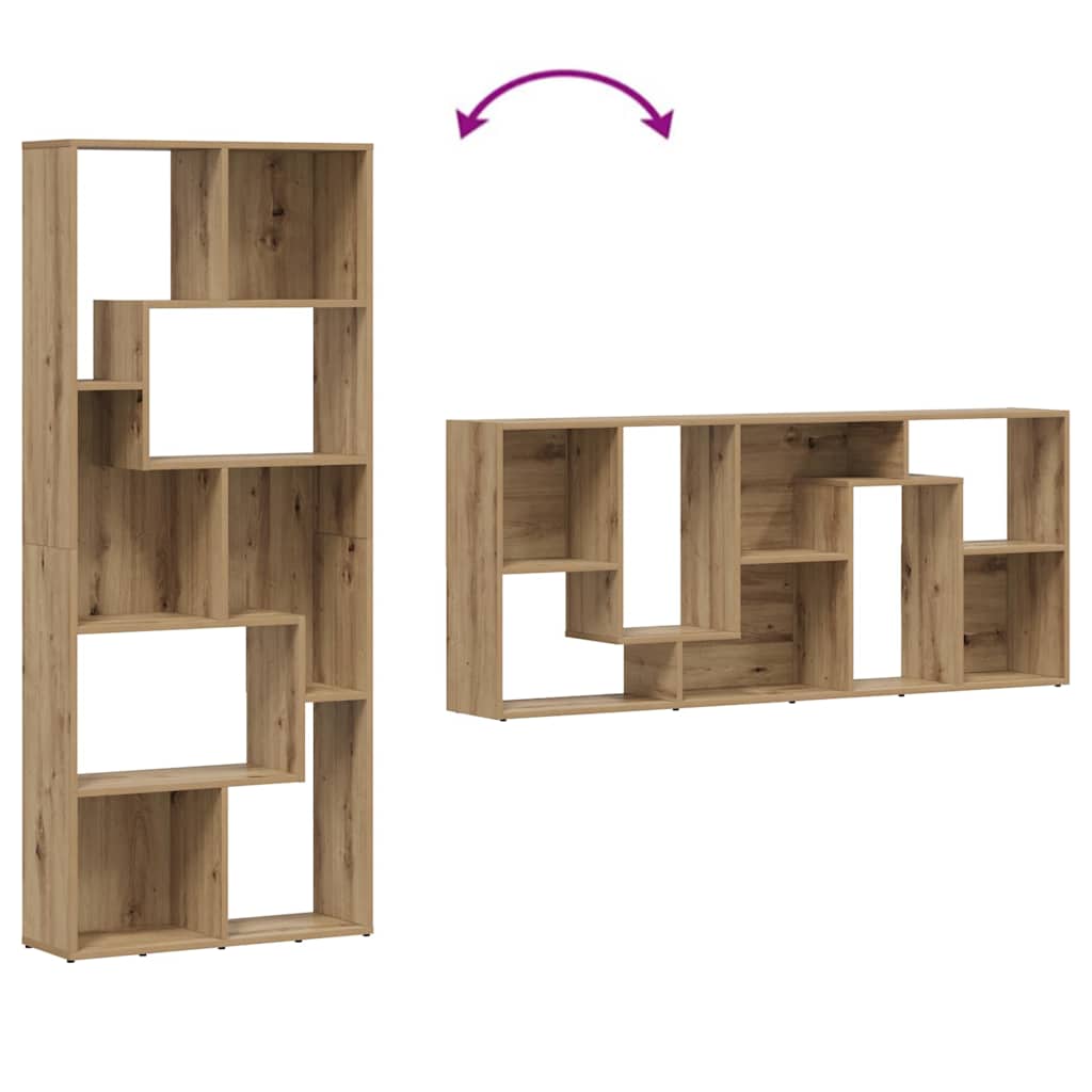 Bookcase Artisan Oak 67x24x161 cm Engineered Wood