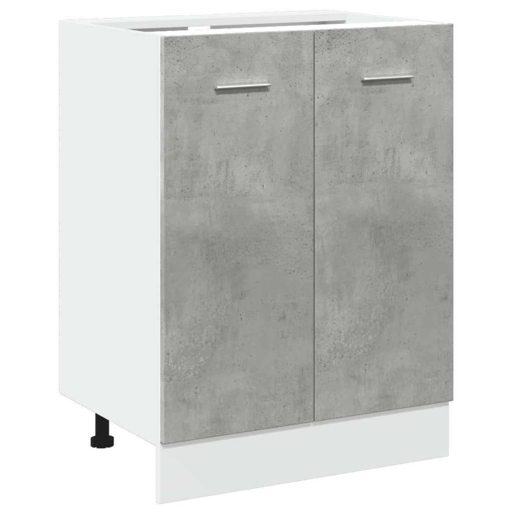 Bottom Cabinet Concrete Grey 60x46x81.5 cm Engineered Wood