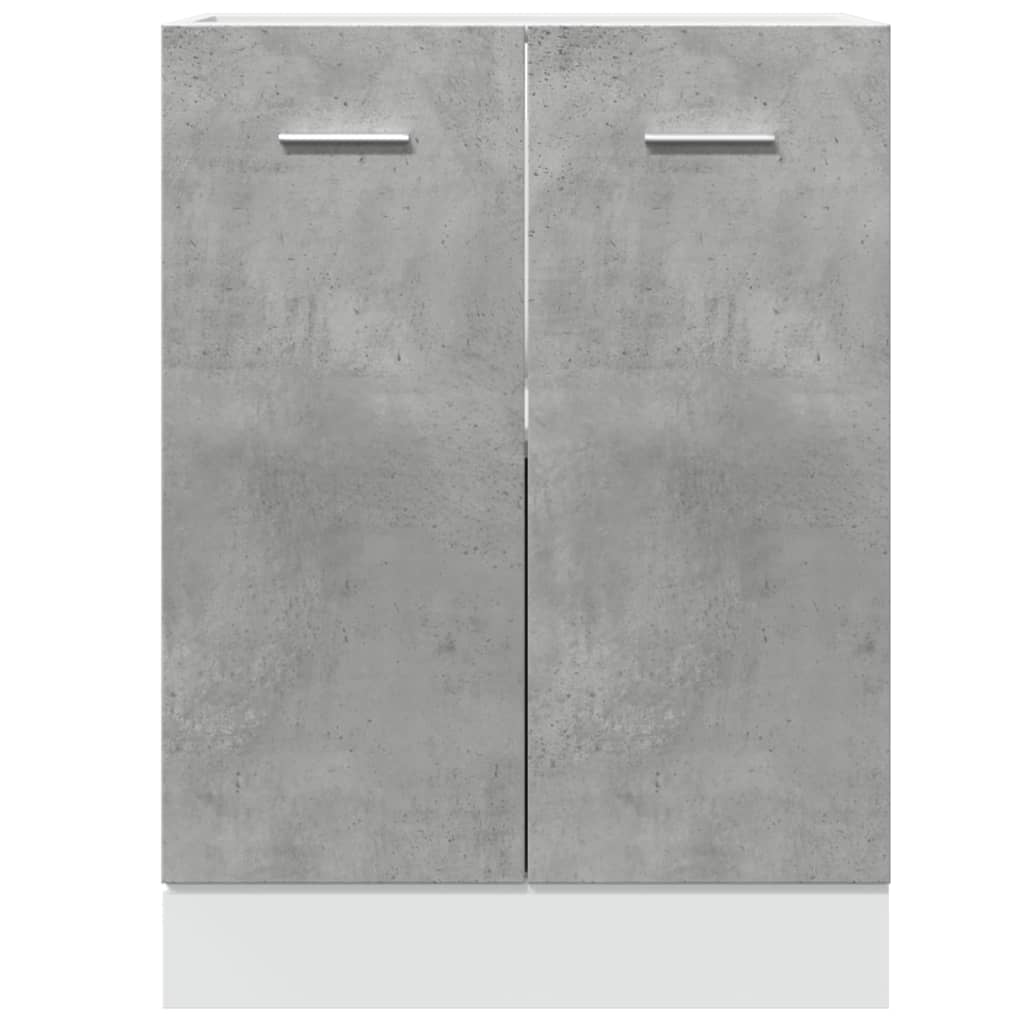 Bottom Cabinet Concrete Grey 60x46x81.5 cm Engineered Wood