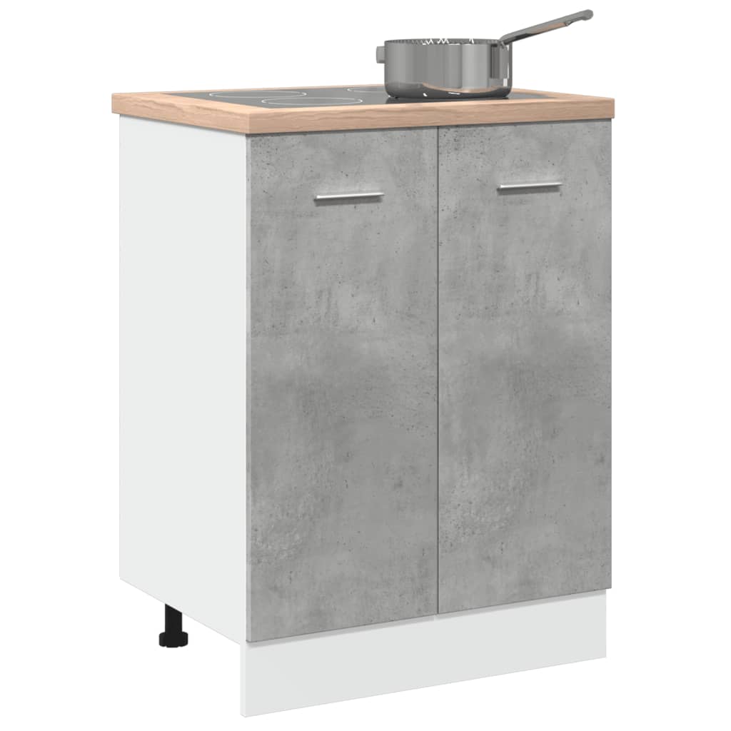 Bottom Cabinet Concrete Grey 60x46x81.5 cm Engineered Wood