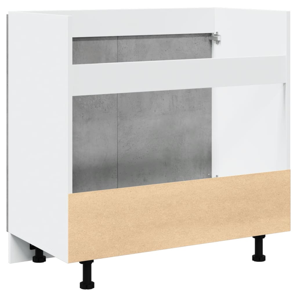 Sink Bottom Cabinet Concrete Grey 80x46x81.5 cm Engineered Wood