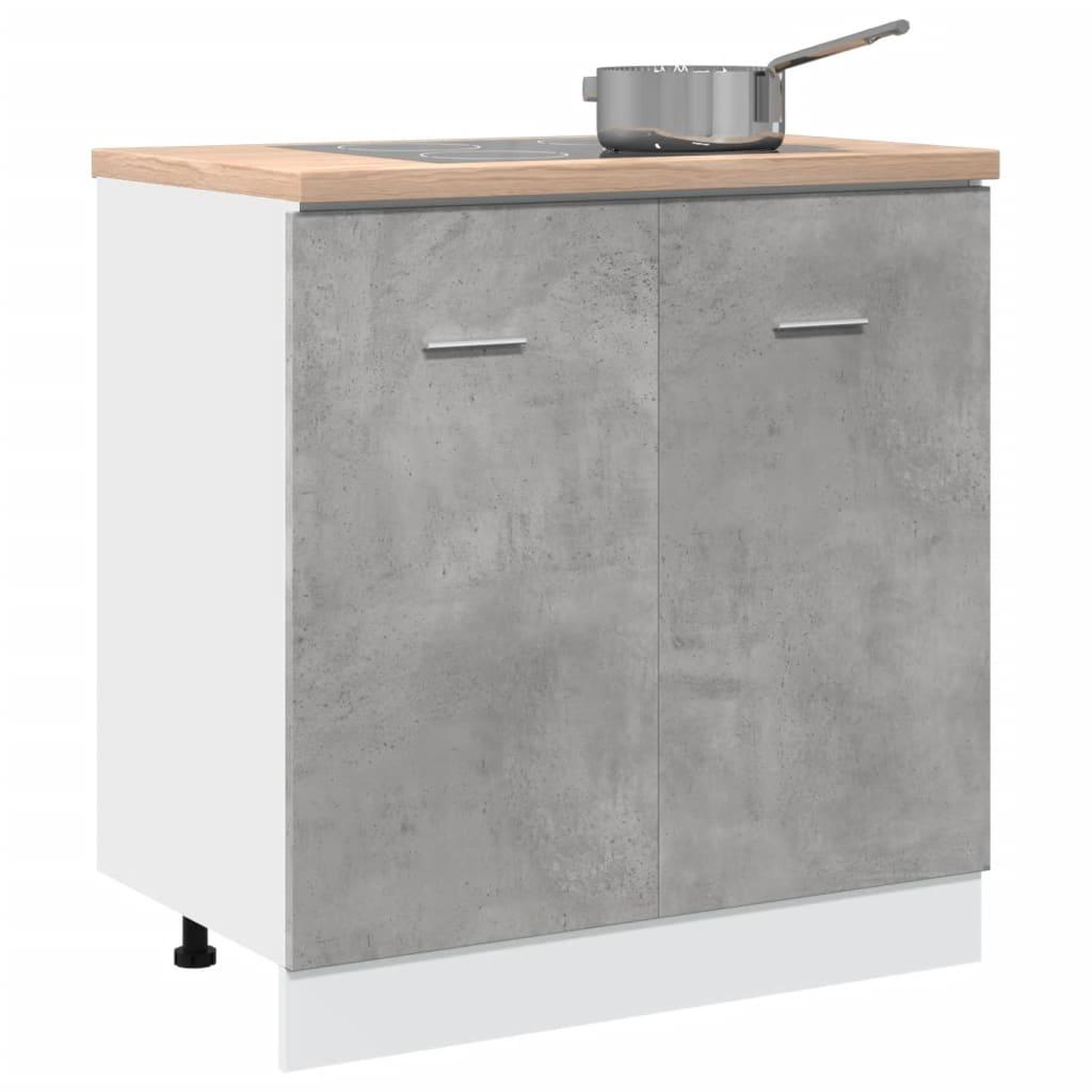 Sink Bottom Cabinet Concrete Grey 80x46x81.5 cm Engineered Wood