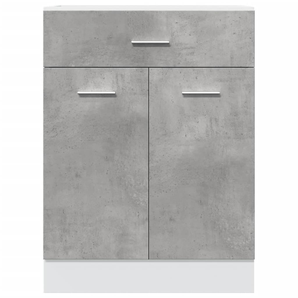 Drawer Bottom Cabinet Lyon Concrete Grey 60x46x81.5 cm Engineered Wood