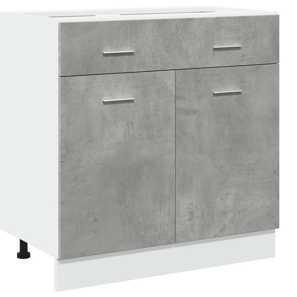 Drawer Bottom Cabinet Lyon Concrete Grey 80x46x81.5 cm Engineered Wood