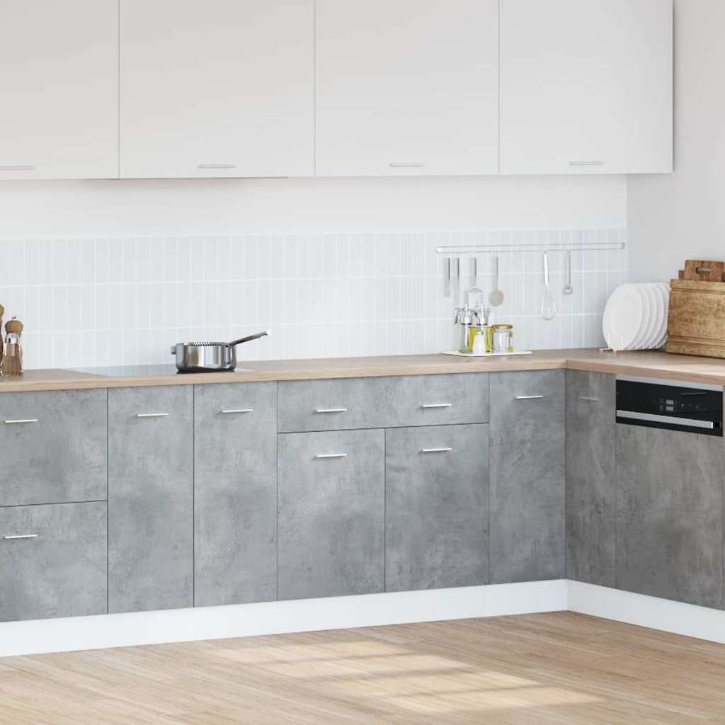 Drawer Bottom Cabinet Lyon Concrete Grey 80x46x81.5 cm Engineered Wood