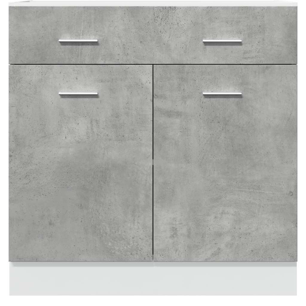 Drawer Bottom Cabinet Lyon Concrete Grey 80x46x81.5 cm Engineered Wood