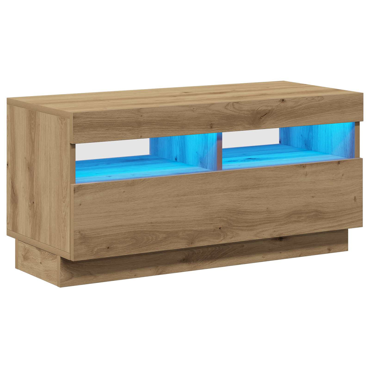 TV Cabinet with LED Lights Artisian Oak 80x35x40 cm
