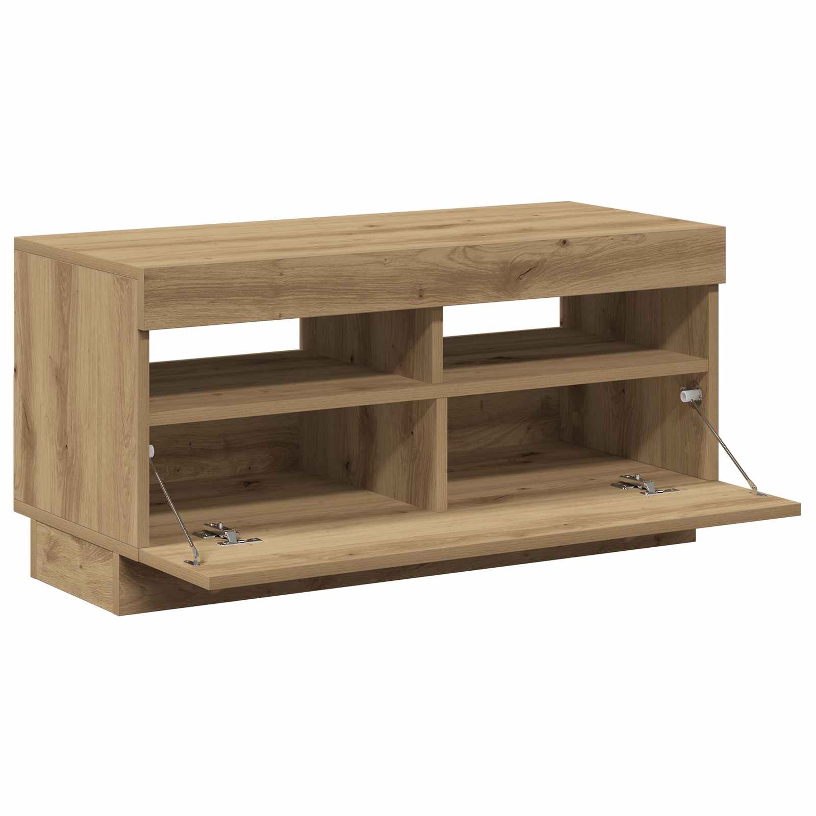 TV Cabinet with LED Lights Artisian Oak 80x35x40 cm