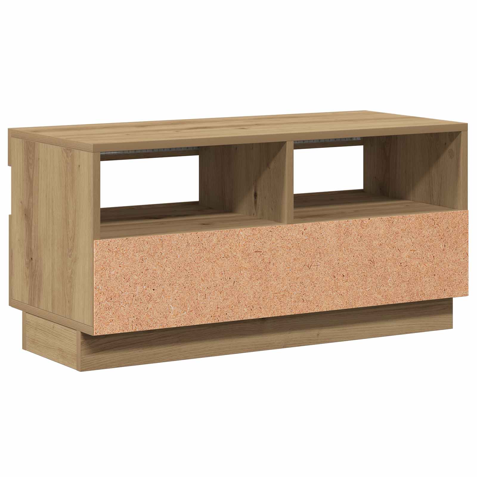 TV Cabinet with LED Lights Artisian Oak 80x35x40 cm