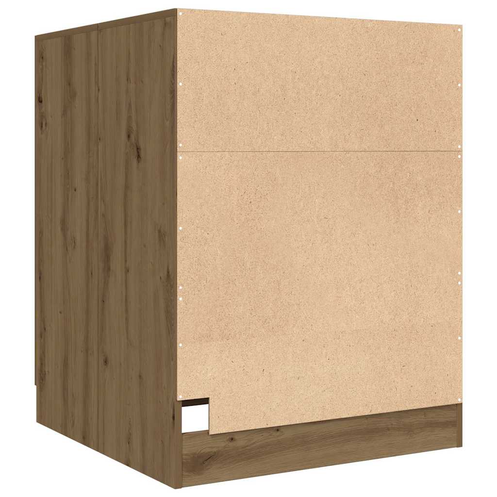 Washing Machine Cabinet Artisan Oak 70.5x71.5x91.5 cm
