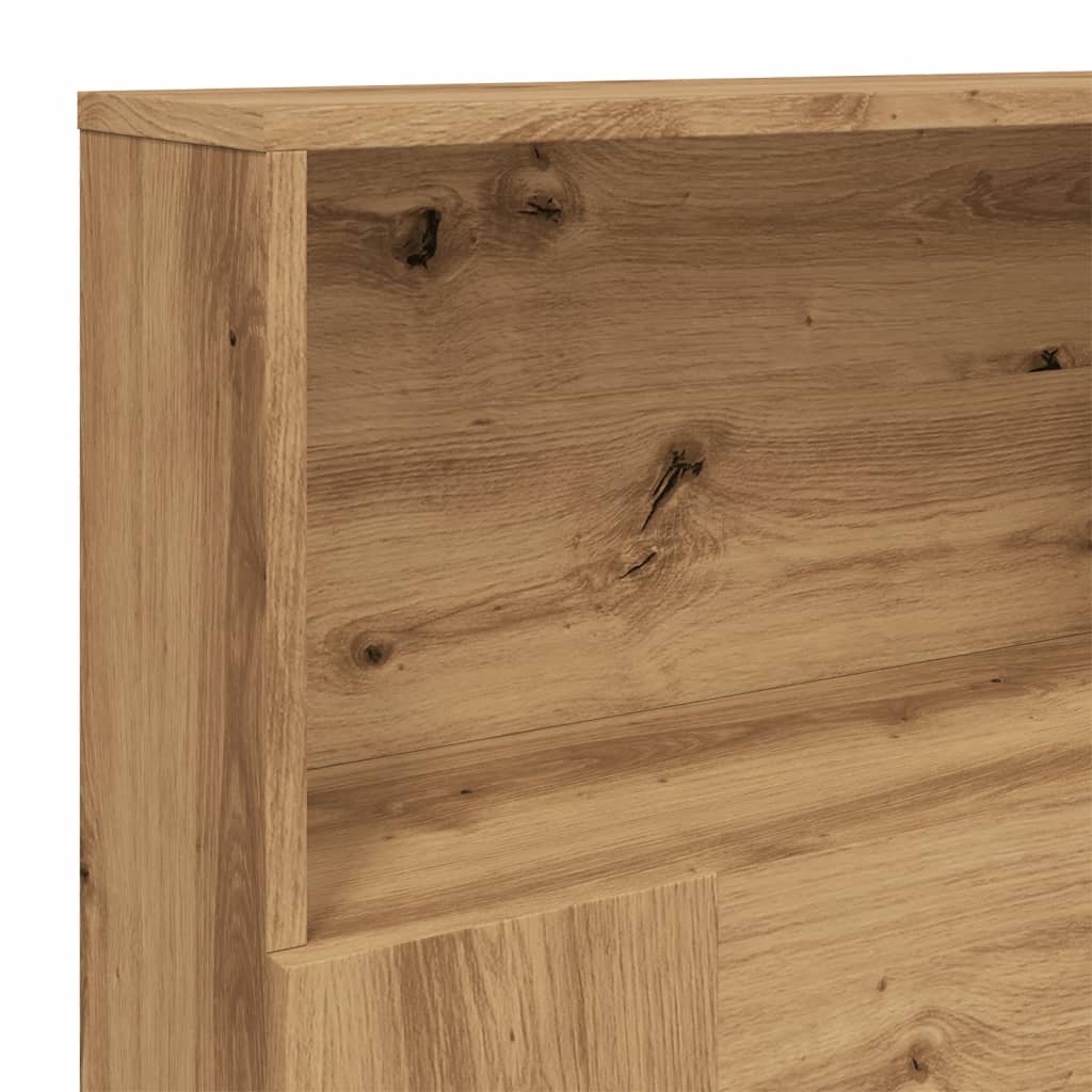 Headboard Cabinet Artisan Oak 180x19x103.5 cm Engineered Wood
