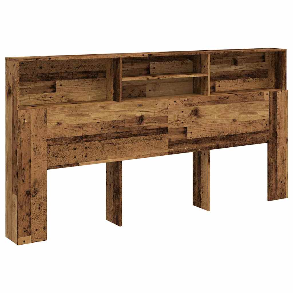 Headboard Cabinet Old Wood 200x19x103,5 cm Engineered Wood