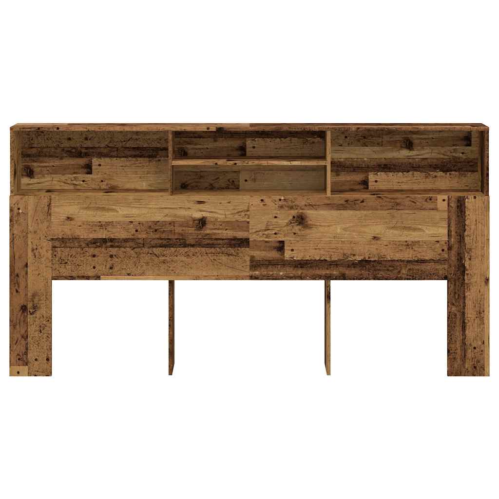 Headboard Cabinet Old Wood 200x19x103,5 cm Engineered Wood