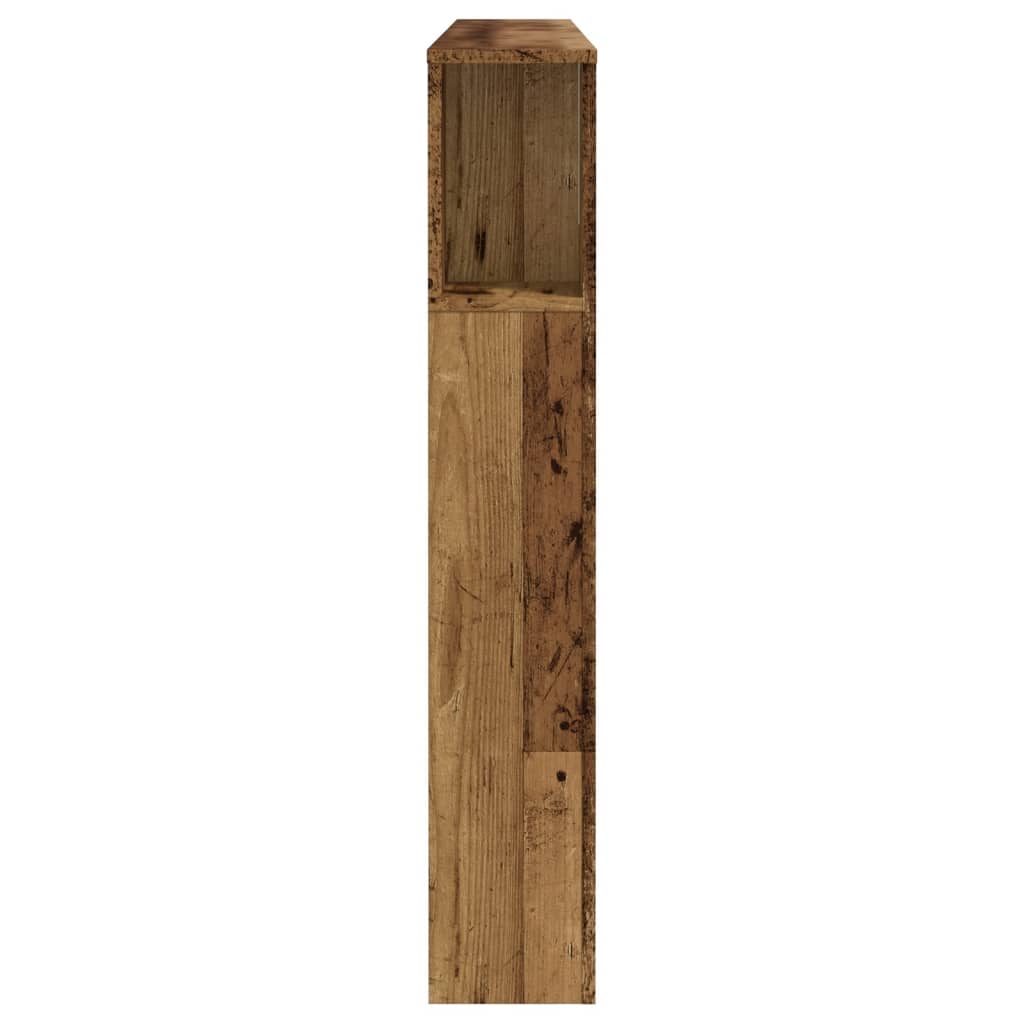 Headboard Cabinet Old Wood 160x18,5x103,5 cm Engineered Wood