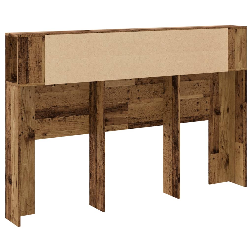 Headboard Cabinet Old Wood 160x18,5x103,5 cm Engineered Wood