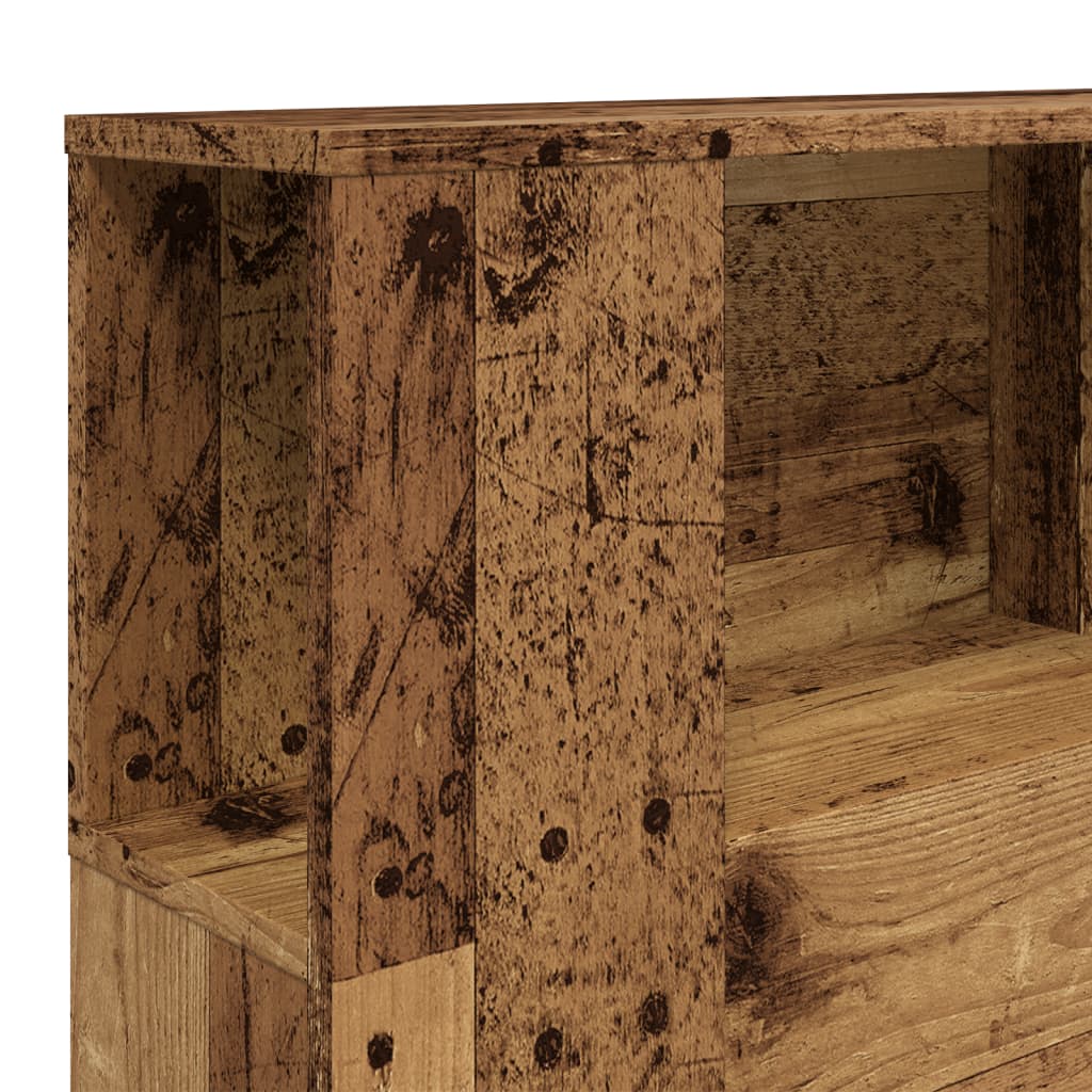 Headboard Cabinet Old Wood 160x18,5x103,5 cm Engineered Wood