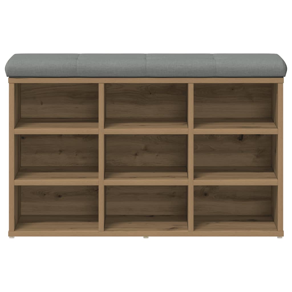 Shoe Bench Artisan Oak 82x32x50 cm Engineered Wood
