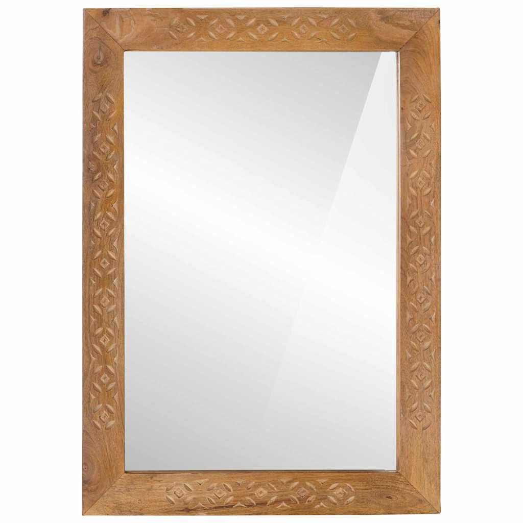 Wall Mirror 70 x 50 cm Engineered Wood and Glass Rectangular