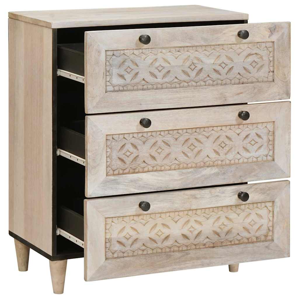 Sideboard 60 x 33 x 75 cm Solid mango wood White