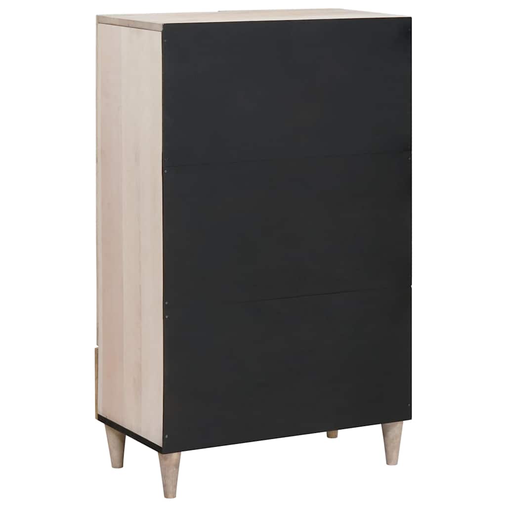 Highboard 60 x 33 x 100 cm Solid Mango Wood Bleached White
