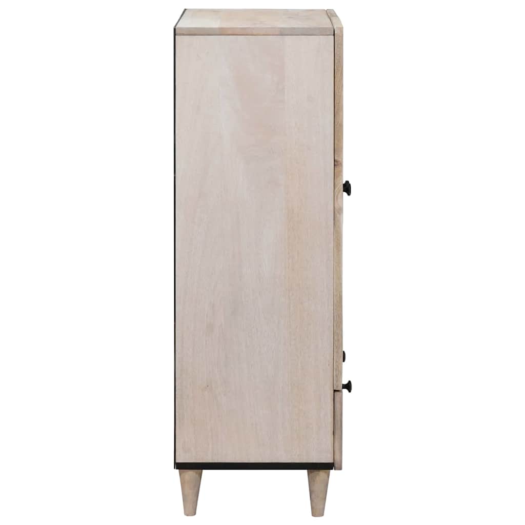 Highboard 60 x 33 x 100 cm Solid Mango Wood Bleached White