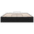 Ottoman Storage Bed Frame without Mattress Black Double Faux Leather